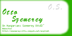 otto szemerey business card